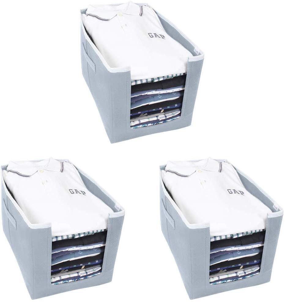 Cloth Organizer - Non Woven Foldable Cloth Organizer ( Pack of 3)