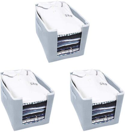 Cloth Organizer - Non Woven Foldable Cloth Organizer ( Pack of 3)